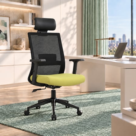 Vera Flex Multi Fonksiyon Çalışma Koltuğu - Siyah/Yeşil 63x117-127x67 cm
