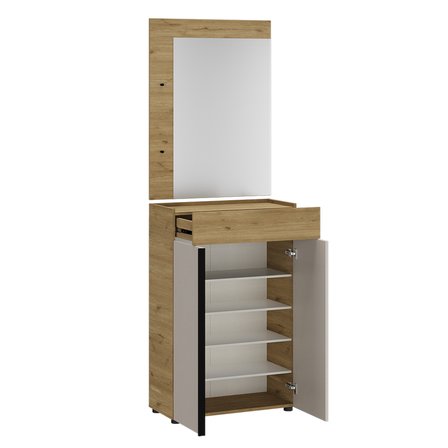 Porto 2 Askılı Aynalı Vestiyer Panosu - Florida Meşe 72x97x3 cm