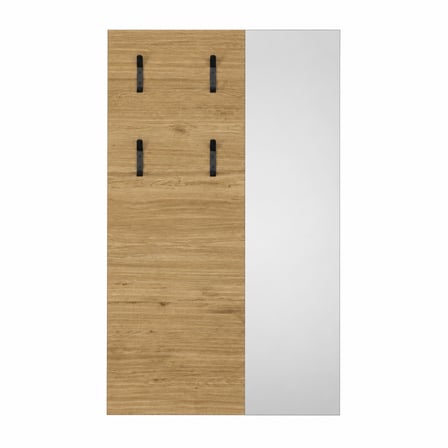 Porto 4 Askılı Aynalı Vestiyer Panosu - Florida Meşe 72x117x3 cm