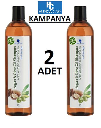 Hunca Care Argan ve Zeytin Yağlı Şampuan 2 Adet 2x700ml