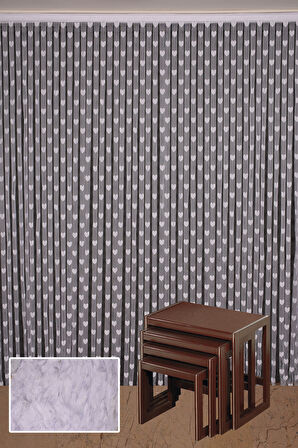 KALPLİ MODEL BEYAZ RENK İP PERDE HAZIR İP PERDE 300*270
