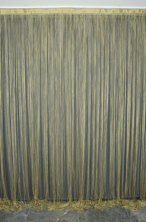 İP ZİNCİR GOLD RENK EN 100 CM BOY 280 CM HAZIR DÜĞMELERİ DİKİLMİŞ İP PERDE
