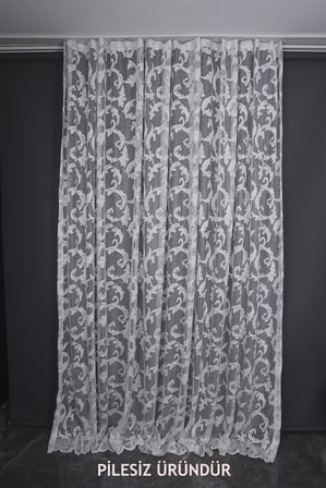 SULTAN 1 MODEL KIRIK BEYAZ RENK PİLESİZ TEK KANAT Fon Perde 300*260 cm