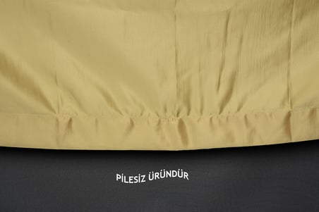 SATEN FONLUK PİLESİZ SARI RENK TEK KANAT FON PERDE En 200 Cm Boy 260 Cm 