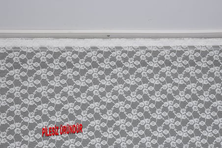 ÇİÇEK KREM RENK PİLESİZ TEK KANAT Fon Perde 300*260 cm