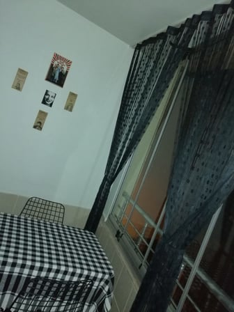 KÜÇÜK PUANLI MODEL ANTRASİT RENK HAZIR İP PERDE 100 * 280 cm