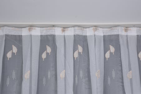 ORGANZE 2950 KREM RENK 5_3 Hazır dikilmiş Pileli Fon Perde 300*260 cm