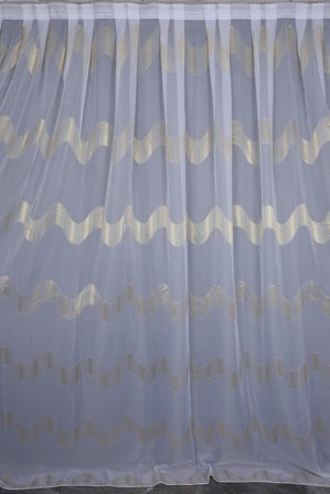 ORGANZE 3050 KREM RENK 5_3 Hazır dikilmiş Pileli Fon Perde 300*260 cm