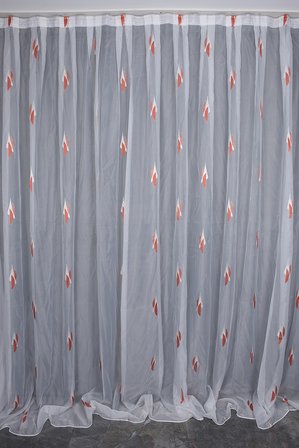ORGANZE 3250 KREM RENK 5_3 Hazır dikilmiş Pileli Fon Perde 300*260 cm