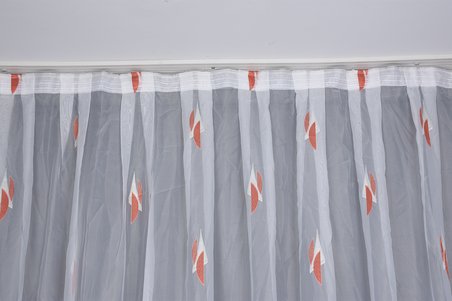 ORGANZE 3250 KREM RENK 5_3 Hazır dikilmiş Pileli Fon Perde 300*260 cm