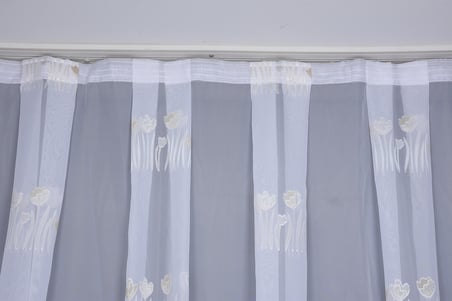 ORGANZE 3150 BEYAZ RENK 5_3 Hazır dikilmiş Pileli Fon Perde 300*260 cm