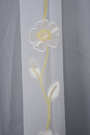 ORGANZE 3350 KREM RENK 5_3 Hazır dikilmiş Pileli Fon Perde 300*260 cm