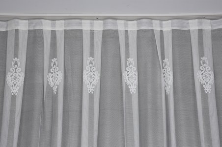 KDK 2680 DESEN KREM RENK TEK KANAT Hazır dikilmiş Pileli Fon Perde 300*260 cm