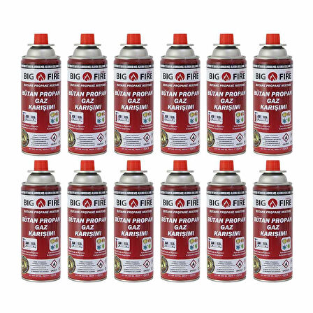 Big Fire Power 227gr Valfli Gaz Kartuşu Onikili Set-12Lİ SET