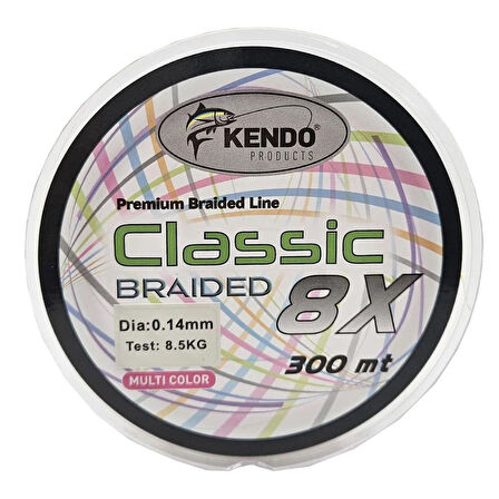 Kendo Classic 8x 300mt MultiColor Örgü İp 0,16 mm