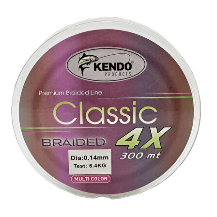 Kendo Classic 4x 300mt Multicolor Örgü İp 0,16 mm