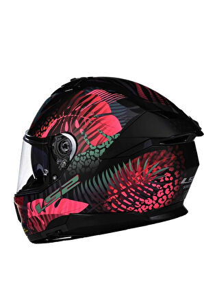 Stream 2 Jungle Kapalı Kask Mat Siyah-mavi-pembe