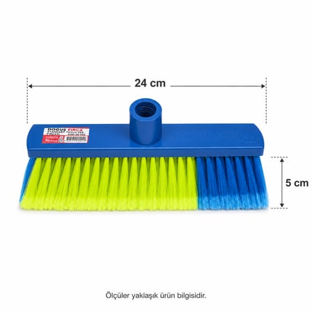 Doğuş Fırça Standart Tüylü Yer Fırçası 24 cm Vidalı Sap Uyumlu – 20002