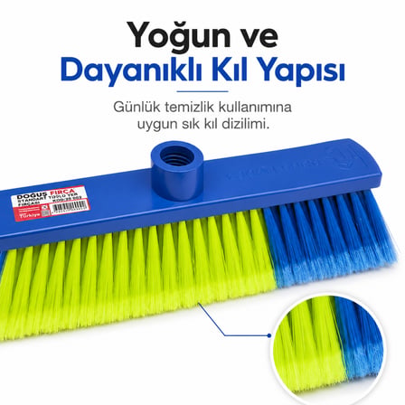 Doğuş Fırça Standart Tüylü Yer Fırçası 24 cm Vidalı Sap Uyumlu – 20002