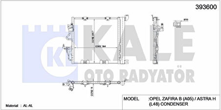 Opel Klima Radyatoru Z13dth Z17dtl Z19dt Astrah Zafıra B - Kale 393600