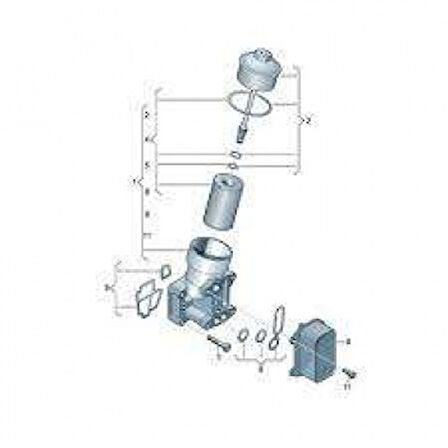 Vag Yag Filtre Kutugu Sogutuculu Komple 1.2tdi Polo 10> İbiza 09>15 Fabıa 11>15 Roomster 11>15 - Brom Vw5500