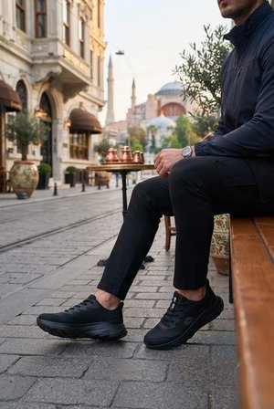 Scooter M2011 Rahat Deri Tekstil Sneaker Erkek Ayakkabı
