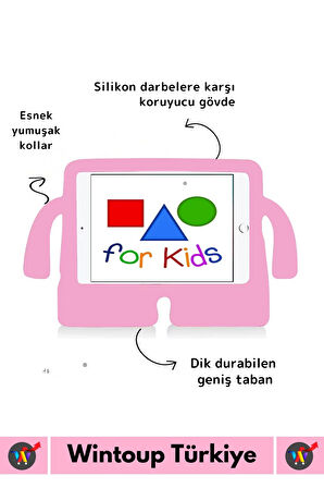 Premium Apple Samsung Uyumlu 11 Inch Silikon Yumuşak Tutacaklı Tam Koruma Kids Çocuk Tablet Kılıfı