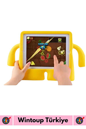 Premium Apple Samsung Uyumlu 11 Inch Silikon Yumuşak Tutacaklı Tam Koruma Kids Çocuk Tablet Kılıfı