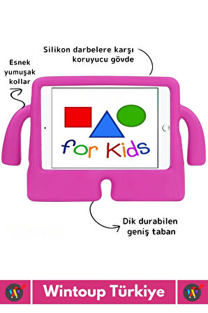 Premium Apple Samsung Uyumlu 11 Inch Silikon Yumuşak Tutacaklı Tam Koruma Kids Çocuk Tablet Kılıfı