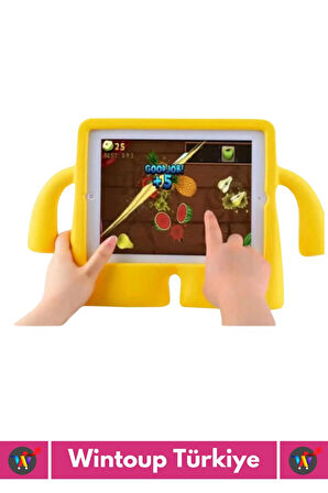 Premium Apple Samsung Uyumlu 11 Inch Silikon Yumuşak Tutacaklı Tam Koruma Kids Çocuk Tablet Kılıfı