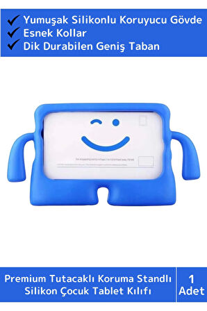 Premium Apple Samsung Uyumlu 11 Inch Silikon Yumuşak Tutacaklı Tam Koruma Kids Çocuk Tablet Kılıfı