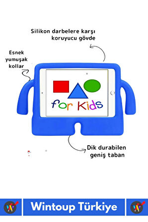 Premium Apple Samsung Uyumlu 11 Inch Silikon Yumuşak Tutacaklı Tam Koruma Kids Çocuk Tablet Kılıfı