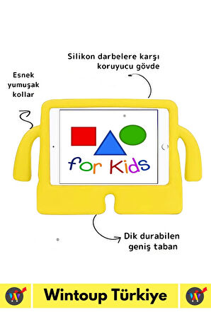 Premium Apple Samsung Uyumlu 11 Inch Silikon Yumuşak Tutacaklı Tam Koruma Kids Çocuk Tablet Kılıfı