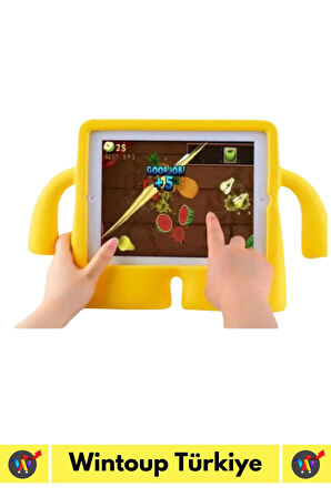 Premium Apple Samsung Uyumlu 11 Inch Silikon Yumuşak Tutacaklı Tam Koruma Kids Çocuk Tablet Kılıfı