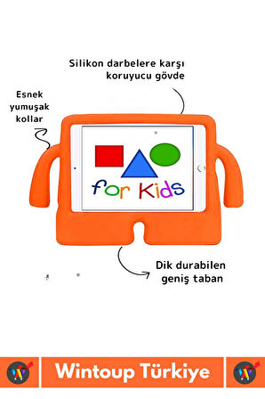 Premium Apple Samsung Uyumlu 11 Inch Silikon Yumuşak Tutacaklı Tam Koruma Kids Çocuk Tablet Kılıfı