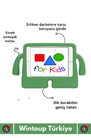 Premium Apple Samsung Uyumlu 11 Inch Silikon Yumuşak Tutacaklı Tam Koruma Kids Çocuk Tablet Kılıfı