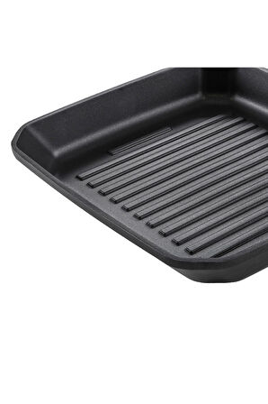 Nehir Royal Elite Siyah 26 cm Alüminyum Döküm Grill Tava 