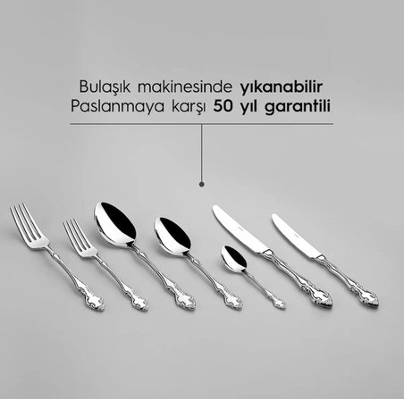 Nehir Adriana Sade 12 Adet Yemek Bıçak Takımı 
