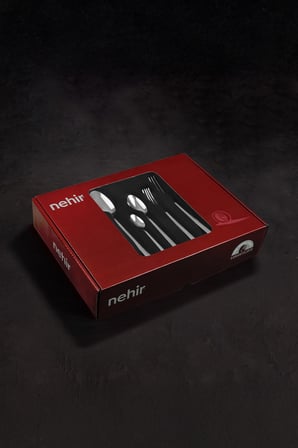 Nehir Milas Sade 12 Kişilik 84 Parça Kutulu Çatal Kaşık Bıçak Takımı