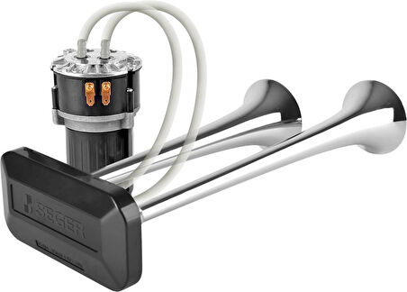 Unıversal Korna Komprosorlu 2 Borulu Krom 24v - Seger 85kh24.000.02k