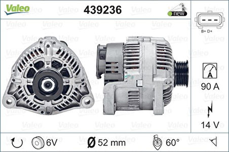 Bmw Alternator 90 A 14 V Bmw M43 B19 E46 - Hella 8el011712-251