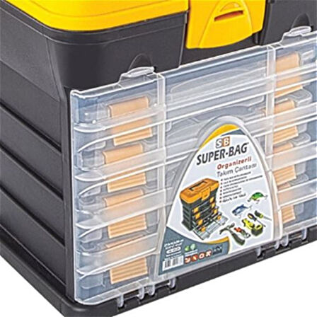 Süper Bag Organizerli Balıkçı Takım Çantası SARI