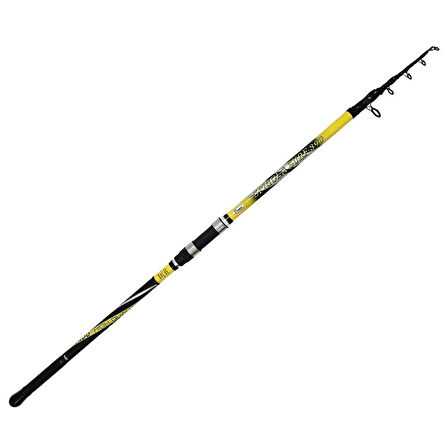 Kendo Spigola Surf 100-200gr Teleskopik Surf Kamışı SİYAH/SARI-390 CM
