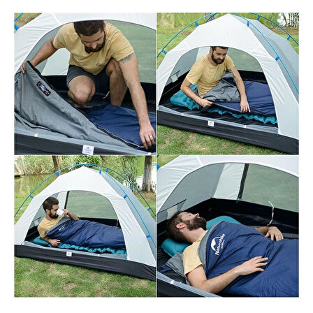 Naturehike LW180 Mini Uyku Tulumu BLUE-Left-M