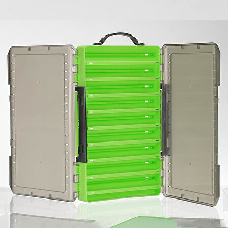 Shufa Lure Box Çift Taraflı Kutu 145mm - PlasticBox (L) F03 YEŞİL