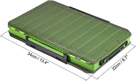 Shufa Lure Box Çift Taraflı Kutu 145mm - PlasticBox (L) F03 YEŞİL