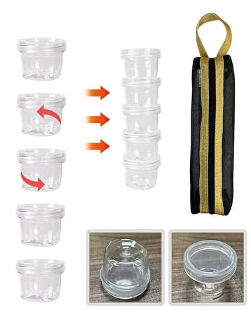 Nurgaz Küp Küp Baharatlık Saklama ve Taşıma Seti