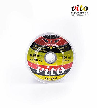 Vito Süper Strong Yekpare Olta Misinası 100mt ŞEFFAF-0,22 MM