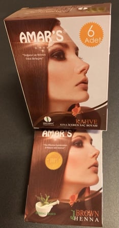 AMAR’S® KINA İÇEREN SAÇ BOYASI KAHVE RENK  6’lı 10g Paket- 1 KUTU