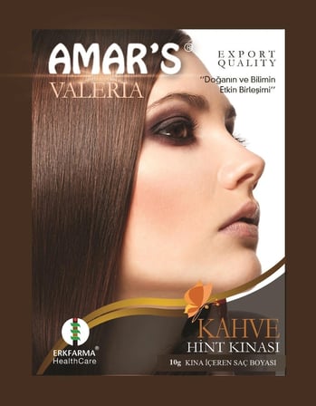 AMAR’S® KINA İÇEREN SAÇ BOYASI KAHVE RENK  6’lı 10g Paket- 1 KUTU